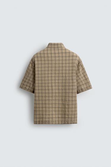 CHEMISE TEXTURÉE STRUCTURÉE - Écru moyen de Zara - Image 7