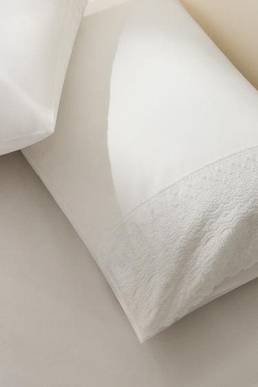 EMBROIDERED PILLOWCASE - White by Zara - Image 5