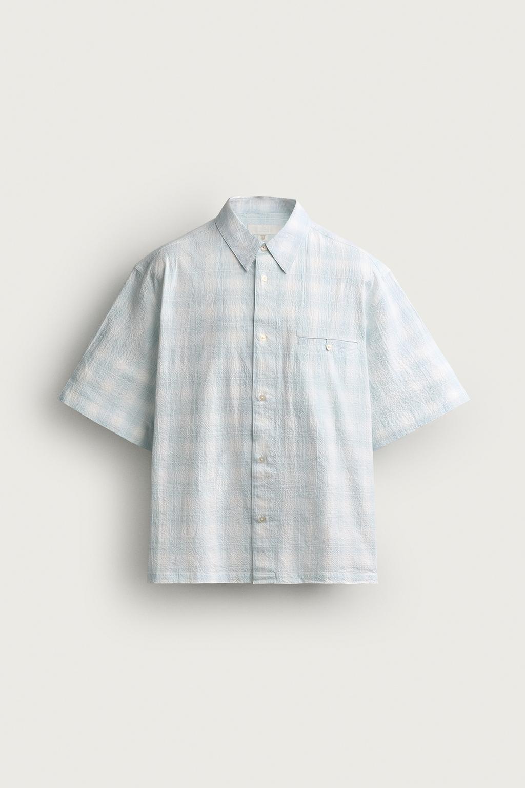 RELAXED FIT CHECK DENIM SHIRT