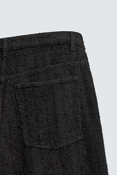 RELAXED FIT JEANS TEXTURE - Black by Zara - Image 9