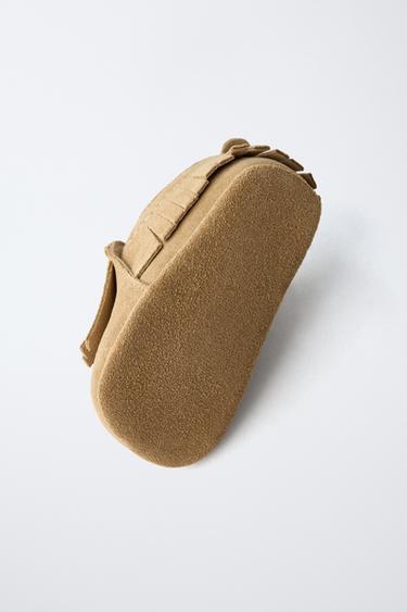 LEATHER SHOES - Sand Brown by Zara - Image 3