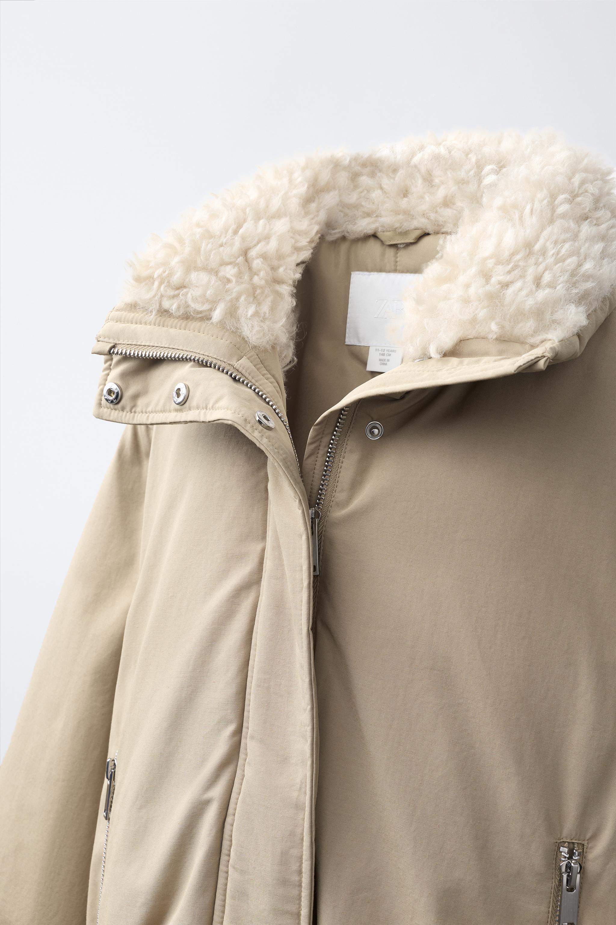フェイクファージャケット - ミディアムエクリュ | ZARA Japan / 日本