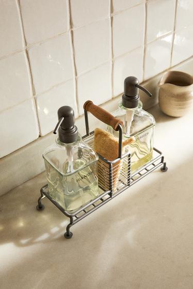DOUBLE KITCHEN DISPENSER WITH STAND - Steel by Zara