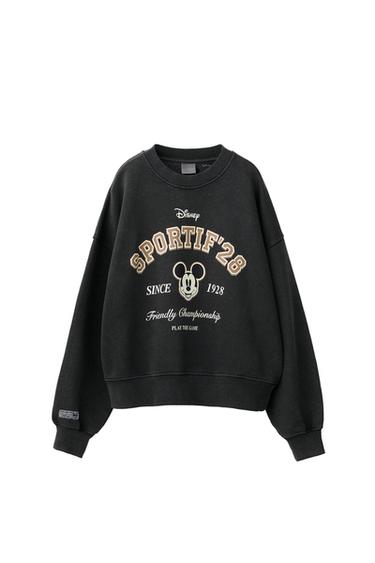 SUDADERA EFECTO LAVADO MICKEY MOUSE © DISNEY - Gris antracita de Zara