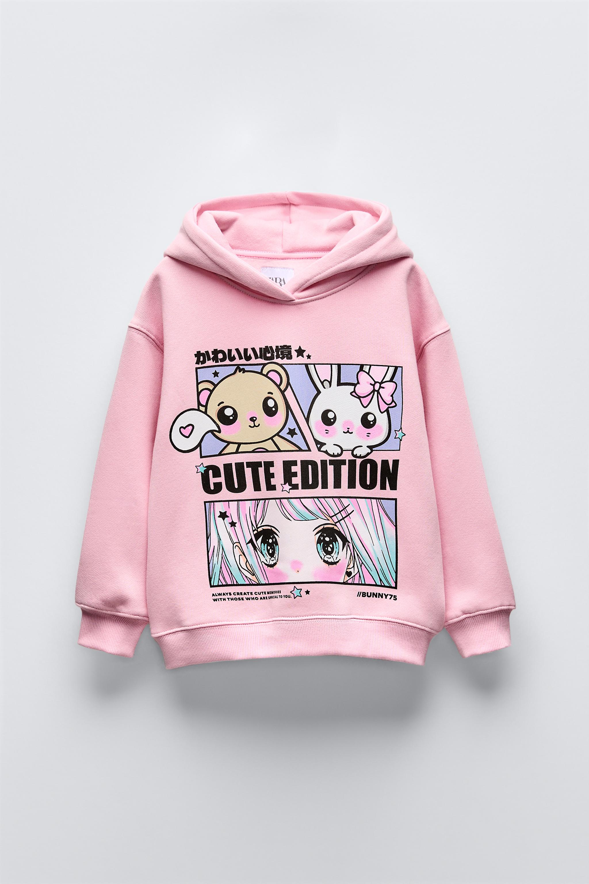 OVERSIZE FIT HOODIE Pink ZARA United Kingdom