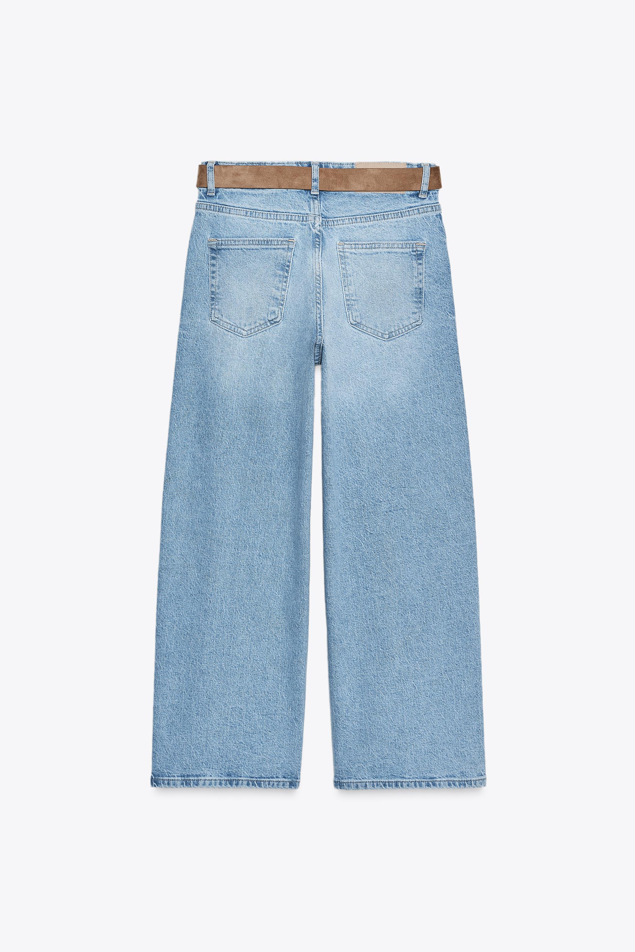 JEANS Z.10 キュロット ハイウエスト ベルト - ホワイト | ZARA JEANS Z.10 キュロット ハイウエスト ベルト - ホワイト | ZARA