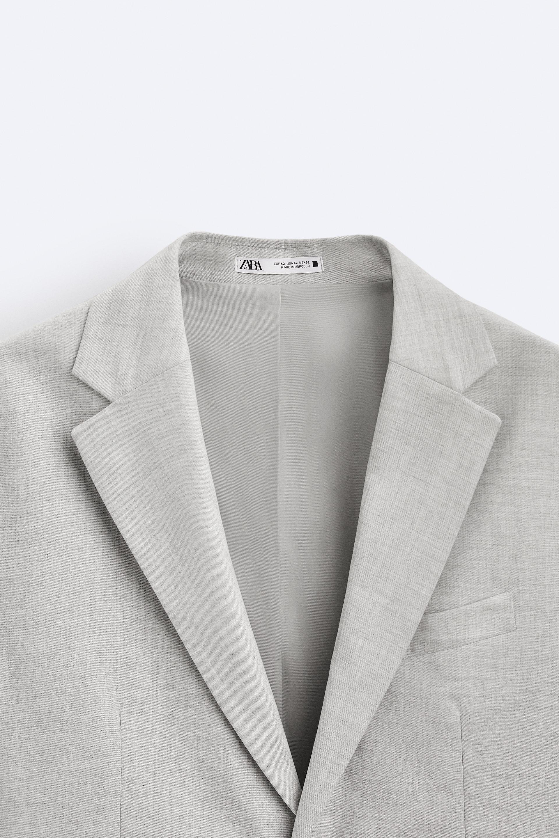 BLAZER DE TRAJE COM TEXTURA - Cinzento