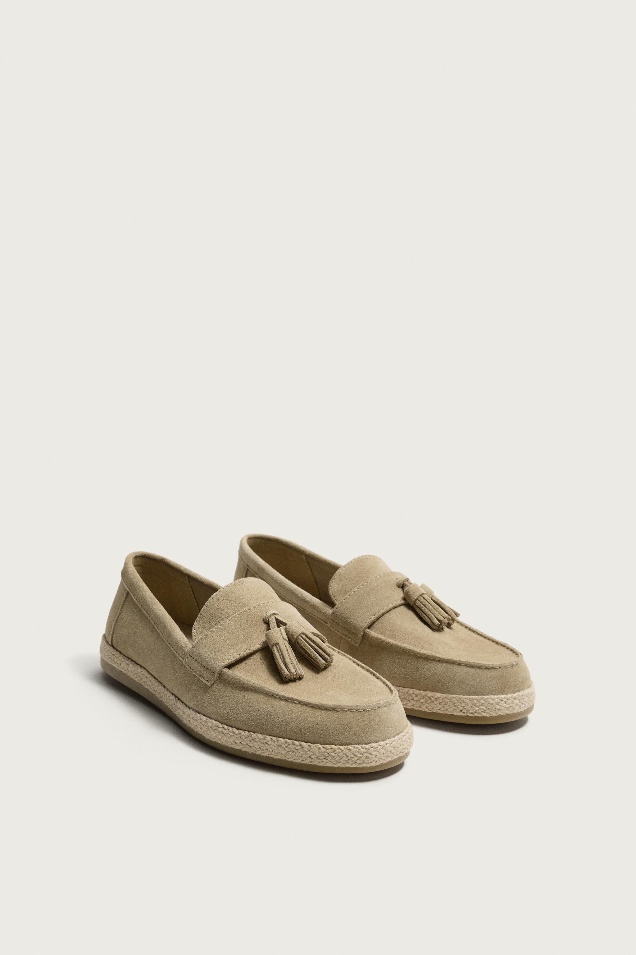 CASUAL LEATHER TASSEL LOAFERS — Off White (alternate view)