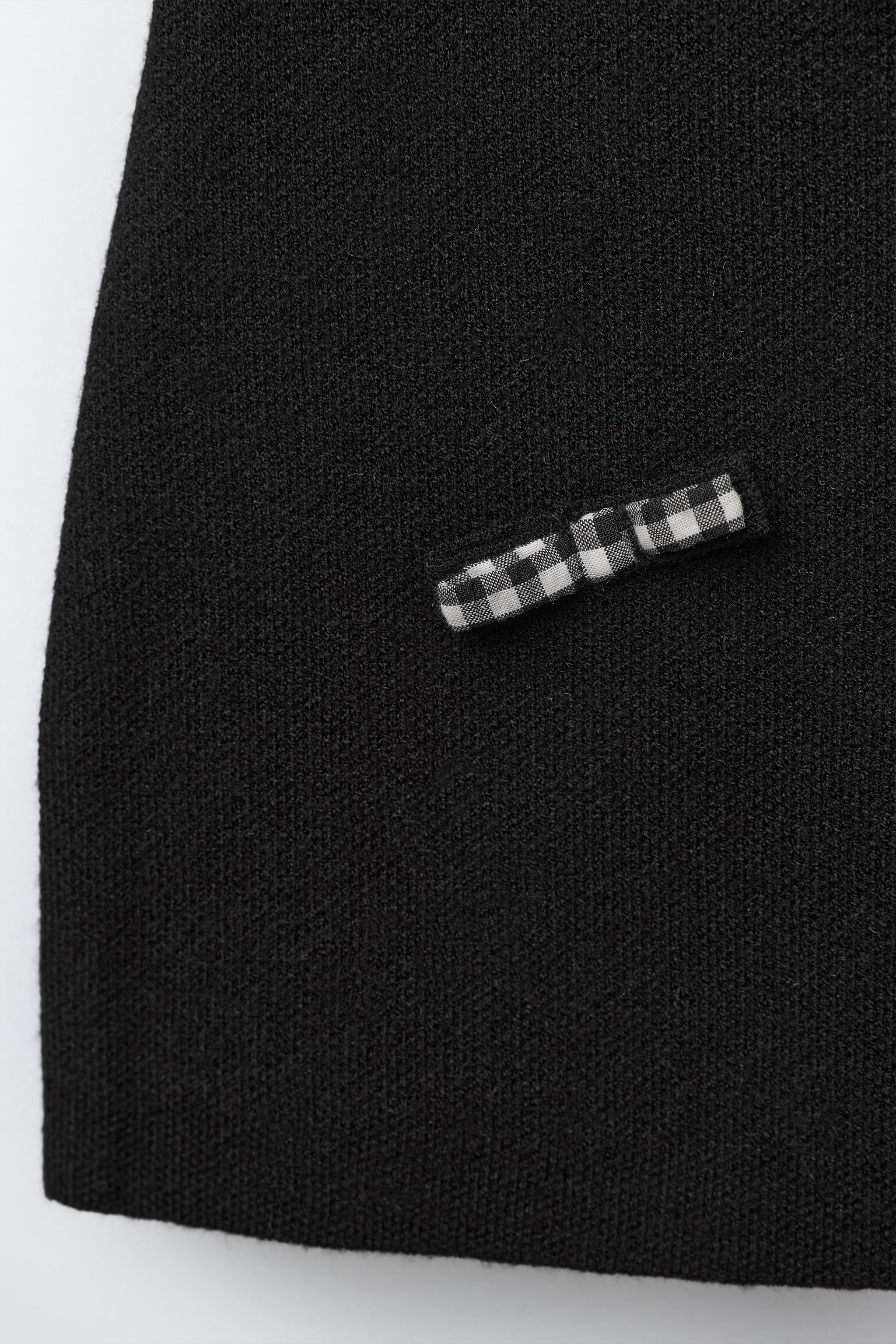 ROBE EN MAILLE À LACETS CARREAUX VICHY