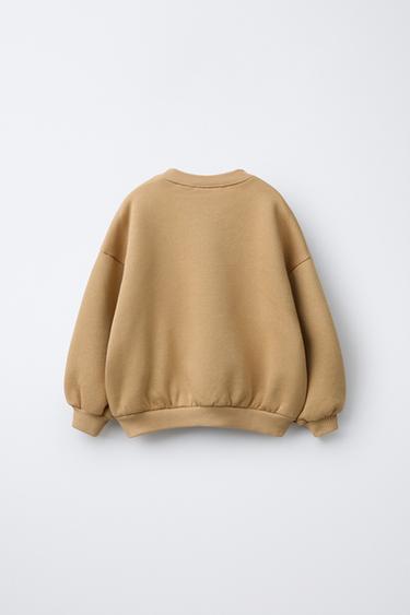 SWEAT IMPRIMÉ INSCRIPTION - Beige de Zara - Image 1