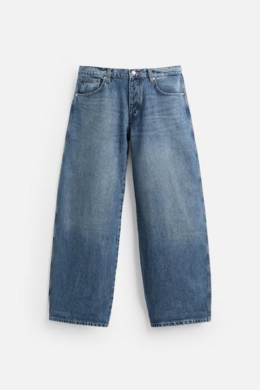 Zara BALLOON FIT JEANS - Mid-blue