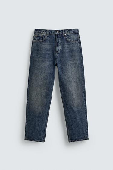 STRAIGHT ANKLE FIT JEANS - Indigo by Zara