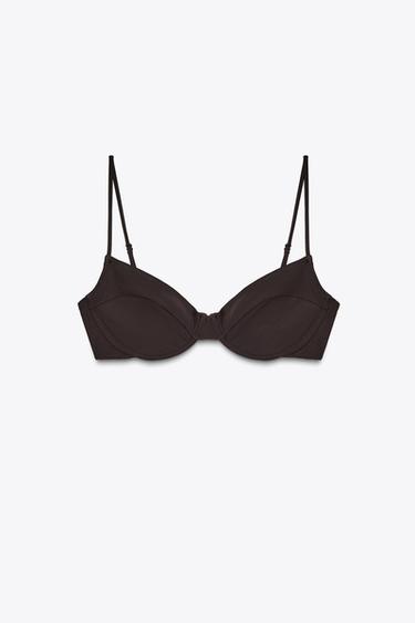 BIKINI-TOP MIT BÜGELN - Braun von Zara