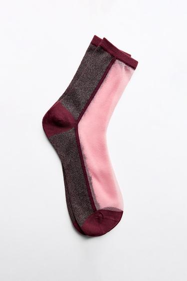 CALCETINES TUL COMBINADOS - Rosa de Zara