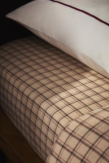 DRAP-HOUSSE FLANELLE CARREAUX - Beige de Zara - Image 4