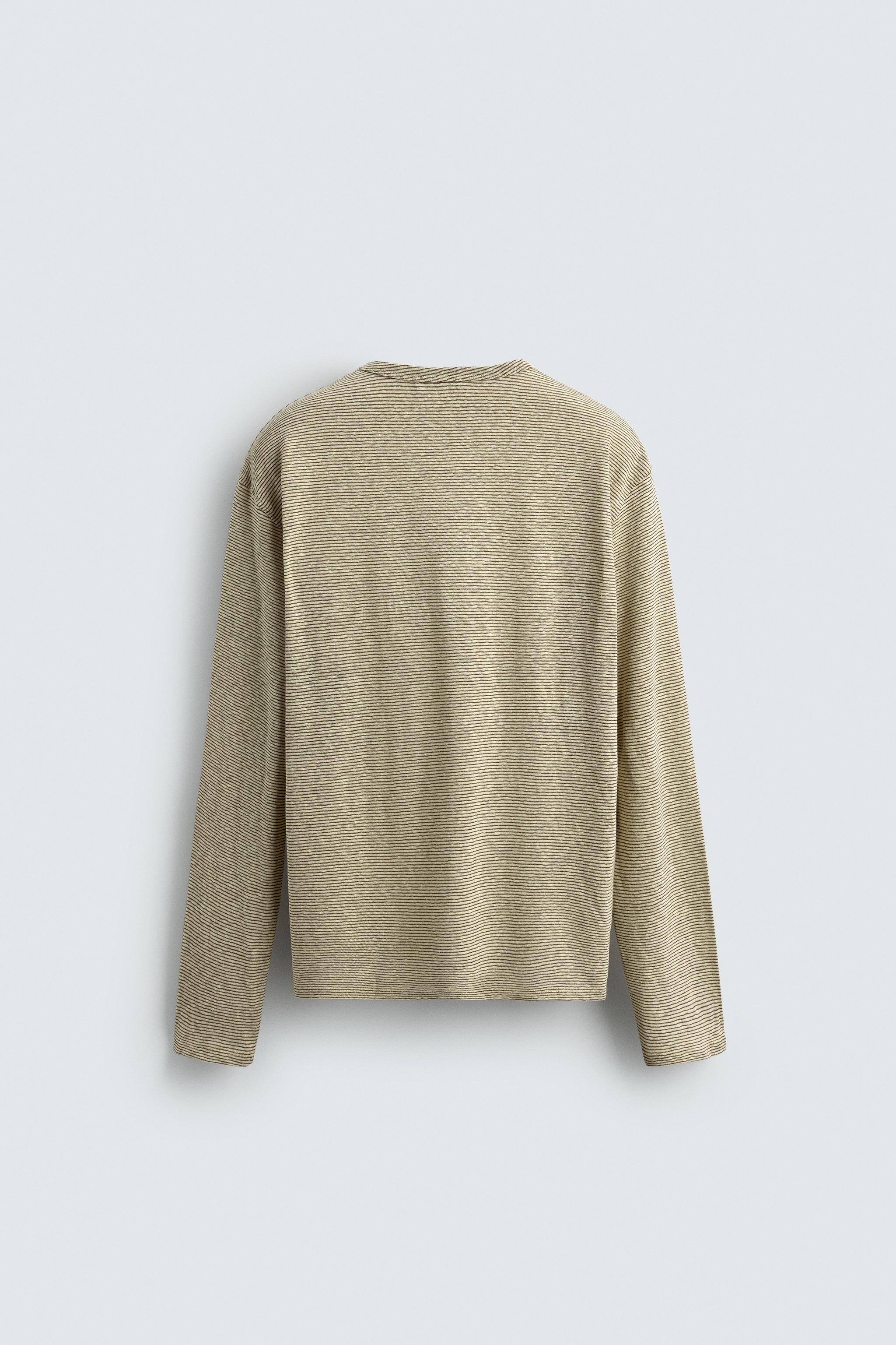 STRIPED JACQUARD LONG SLEEVE T-SHIRT