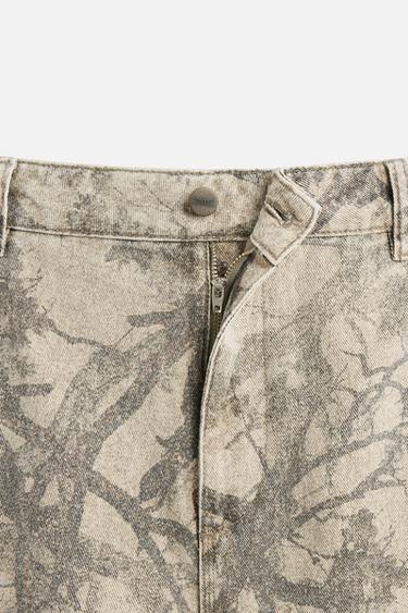 ABSTRACT PRINT CARPENTER TROUSERS - camel by Zara - Image 7