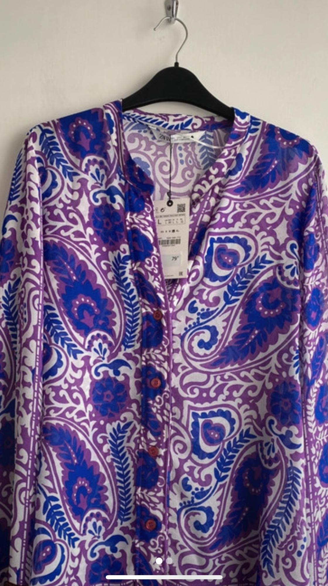 BEADED PRINTED BLOUSE - Image 3