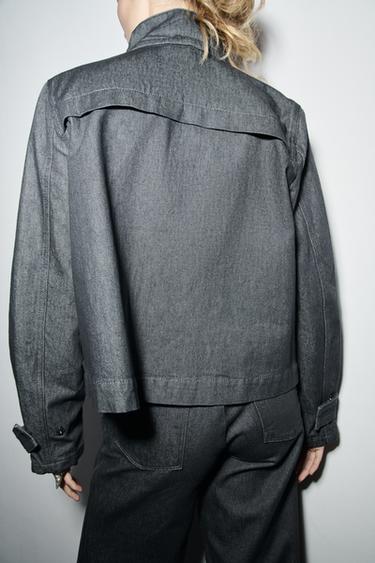 ZW COLLECTION DENIM JACKET - Anthracite Grey by Zara - Image 2
