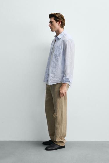 REGULAR FIT STRIPED SHIRT - striped by Zara - Image 3