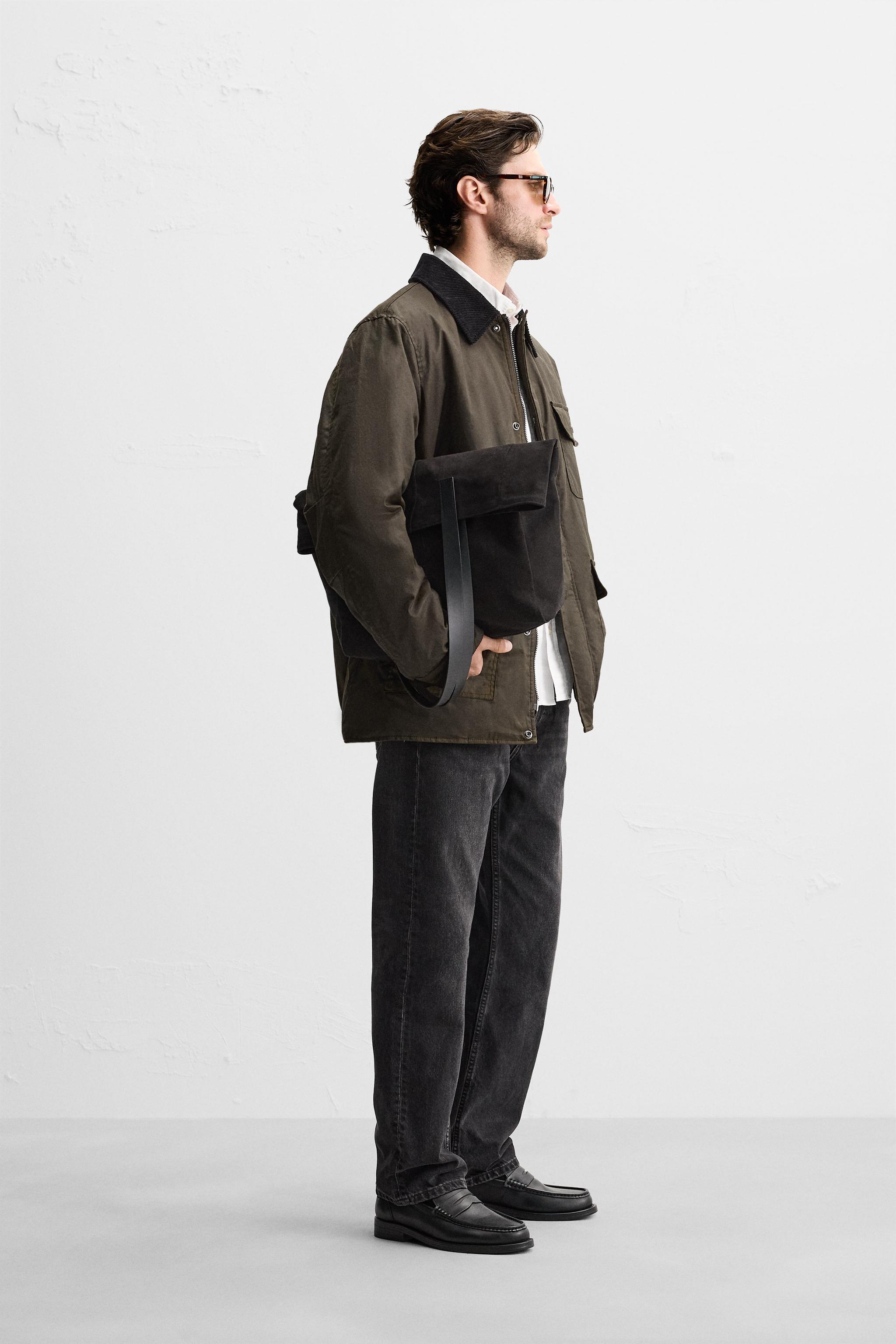 WAXED PARKA WITH CONTRAST COLLAR - Khaki | ZARA Taiwan WAXED PARKA WITH CONTRAST COLLAR - Khaki | ZARA Taiwan