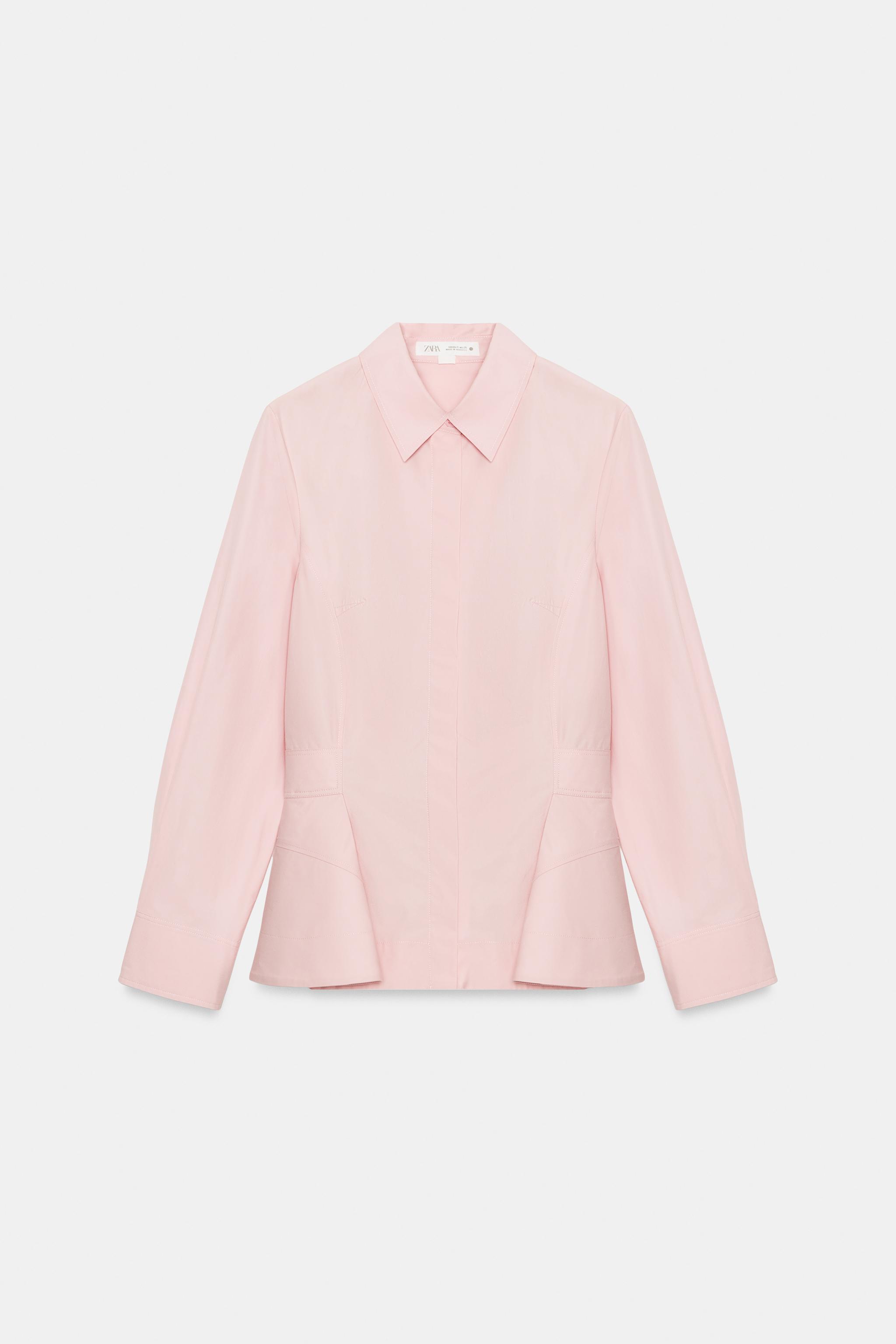 ZW COLLECTION PEPLUM POPLIN SHIRT
