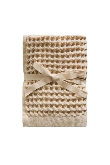 KATOENEN GASTENDOEKJES MET WAFELSTRUCTUUR (3-PACK) - Zand van Zara