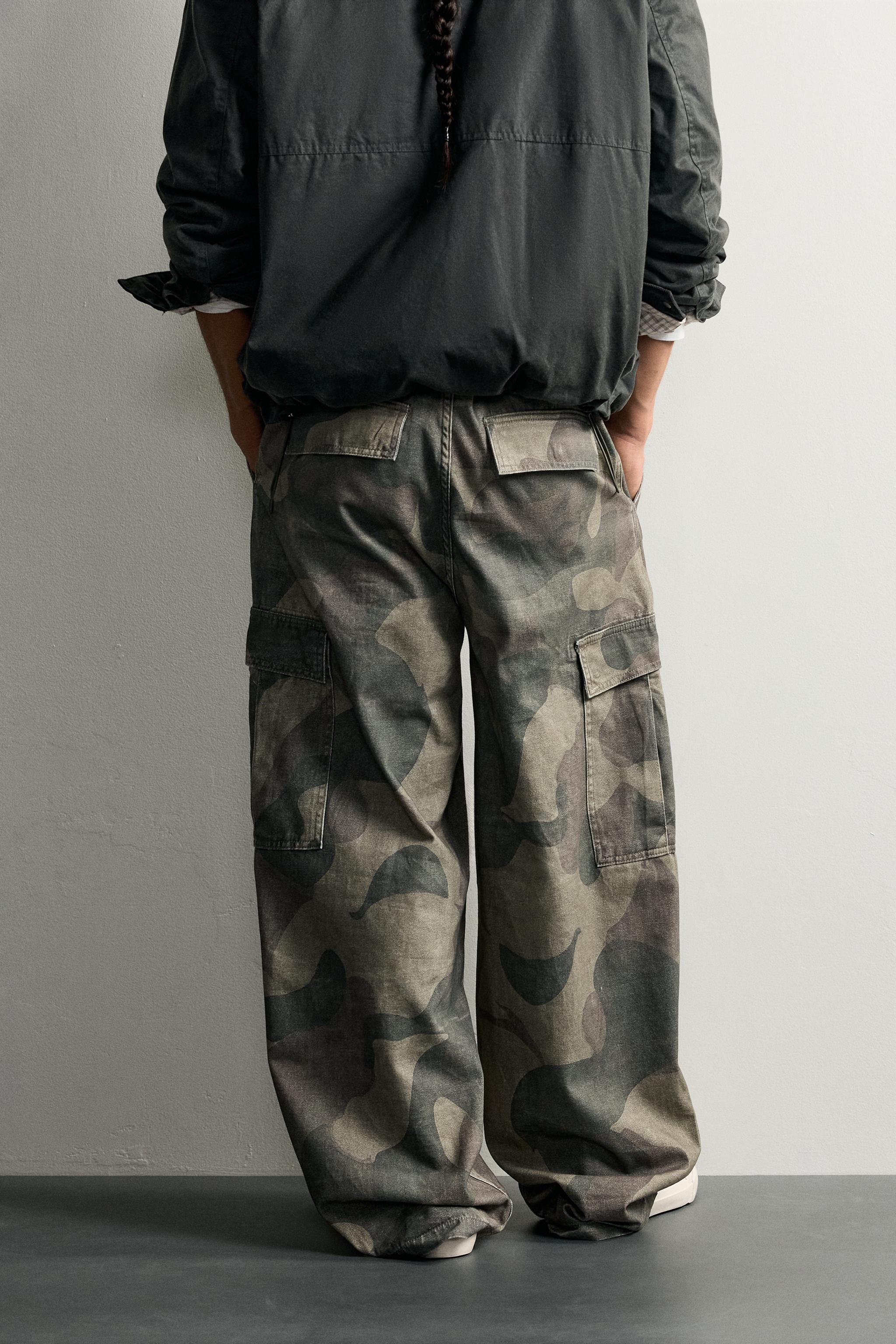 PRINTED CARGO BALLOON FIT PANTS - thumbnail 3