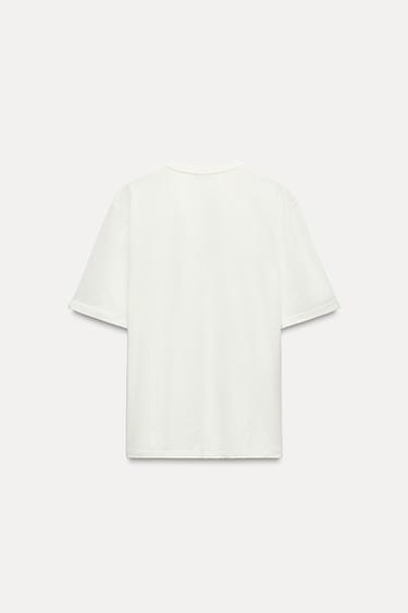 CAT SLOGAN T-SHIRT - White by Zara - Image 2