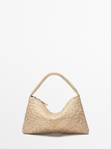 Zara Small braided leather shoulder bag - Ecru
