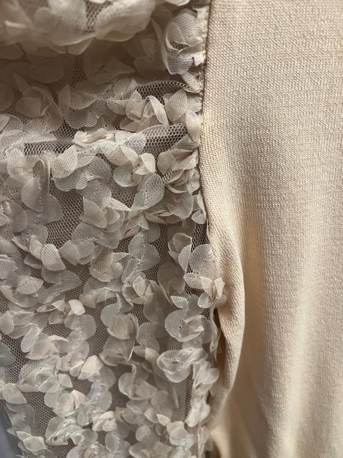 TULLE SLEEVE SWEATER - Image 3