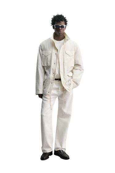 TECHNICAL QUILTED JACKET WITH POCKETS - Light beige by Zara
