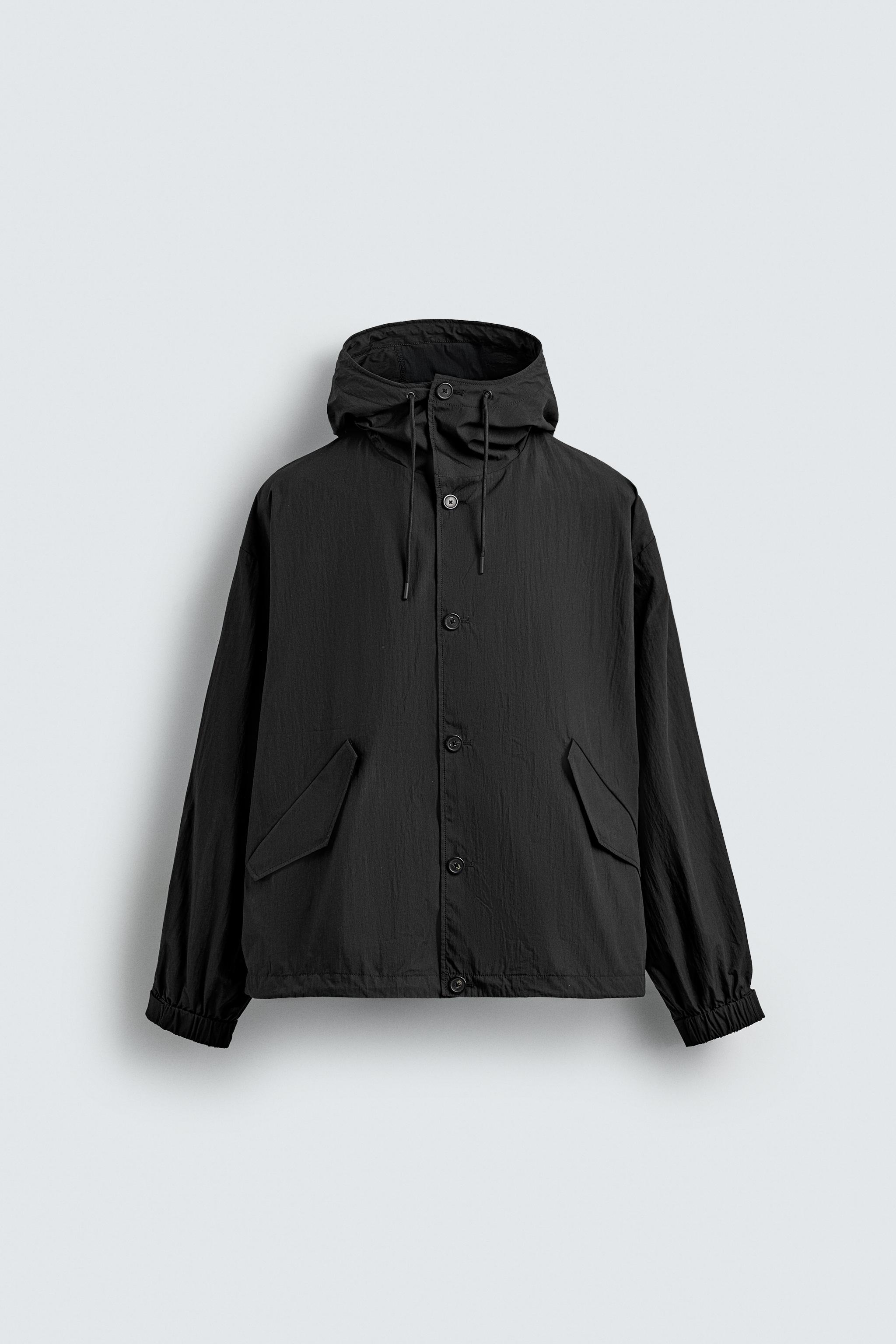 テクニカルフード付きジャケット - ブラック | ZARA Japan / 日本