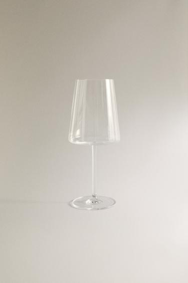 CONICAL CRYSTALLINE WINE GLASS - Transparent by Zara