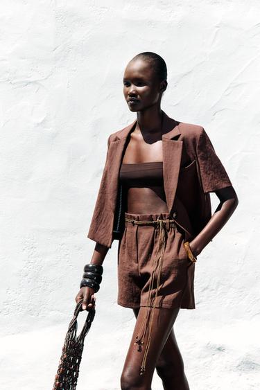 BERMUDA CEINTURE FANTAISIE - Marron de Zara - Image 2