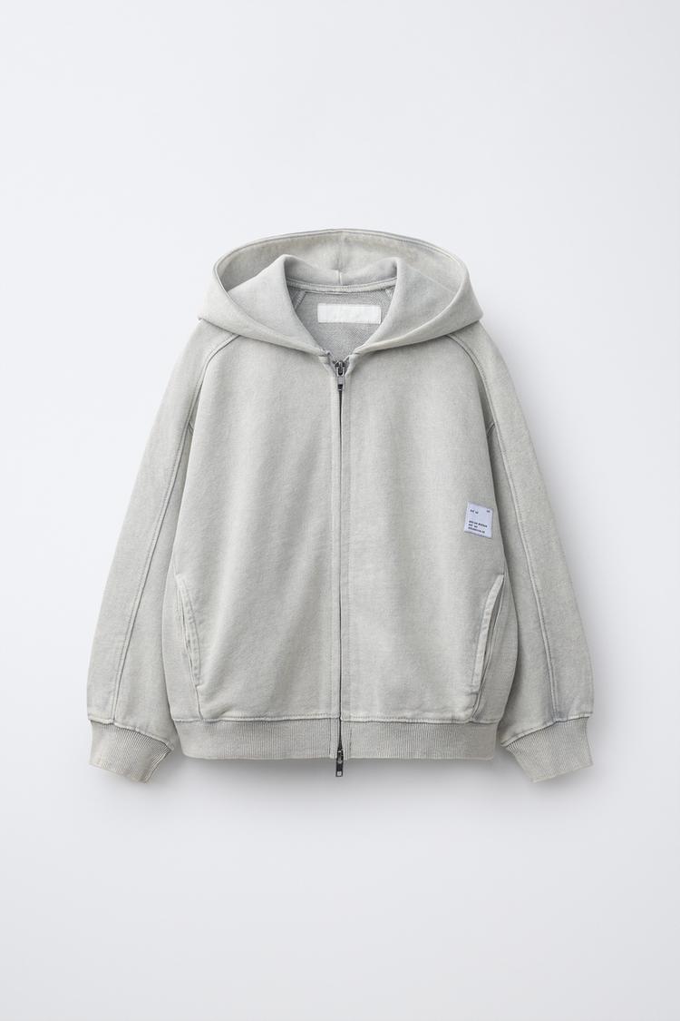 SUDADERA CREMALLERA FADE OUT ETIQUETA