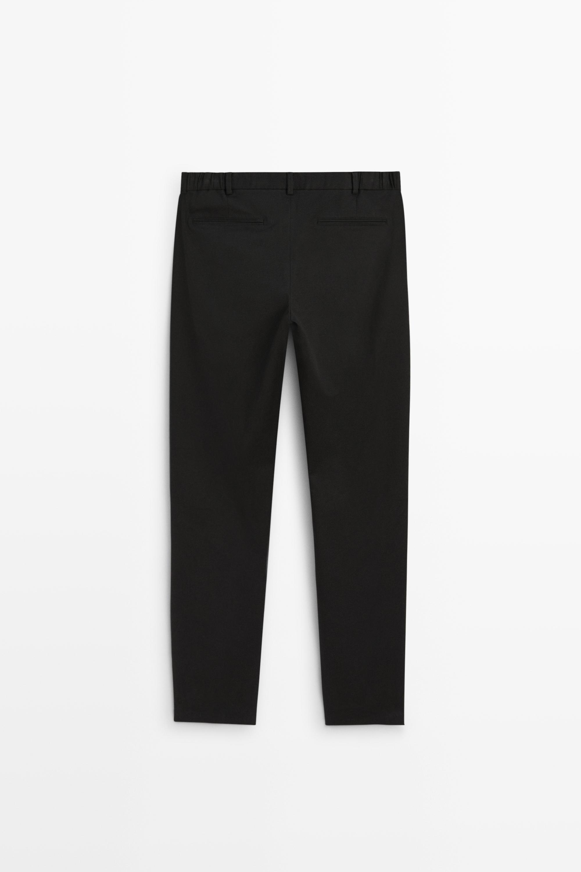 Pantalon slim en coton mélangé