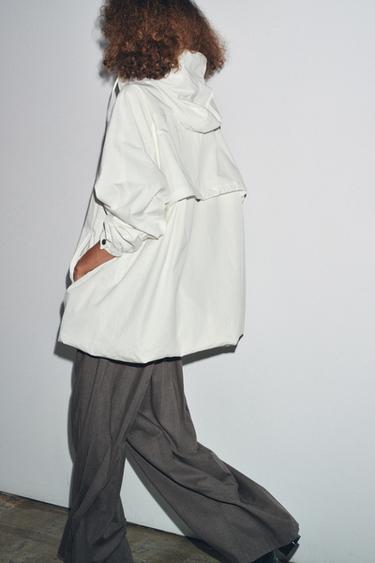 OVERSIZE MULTI-POSITION HOODED PARKA ZW COLLECTION - White by Zara - Image 5