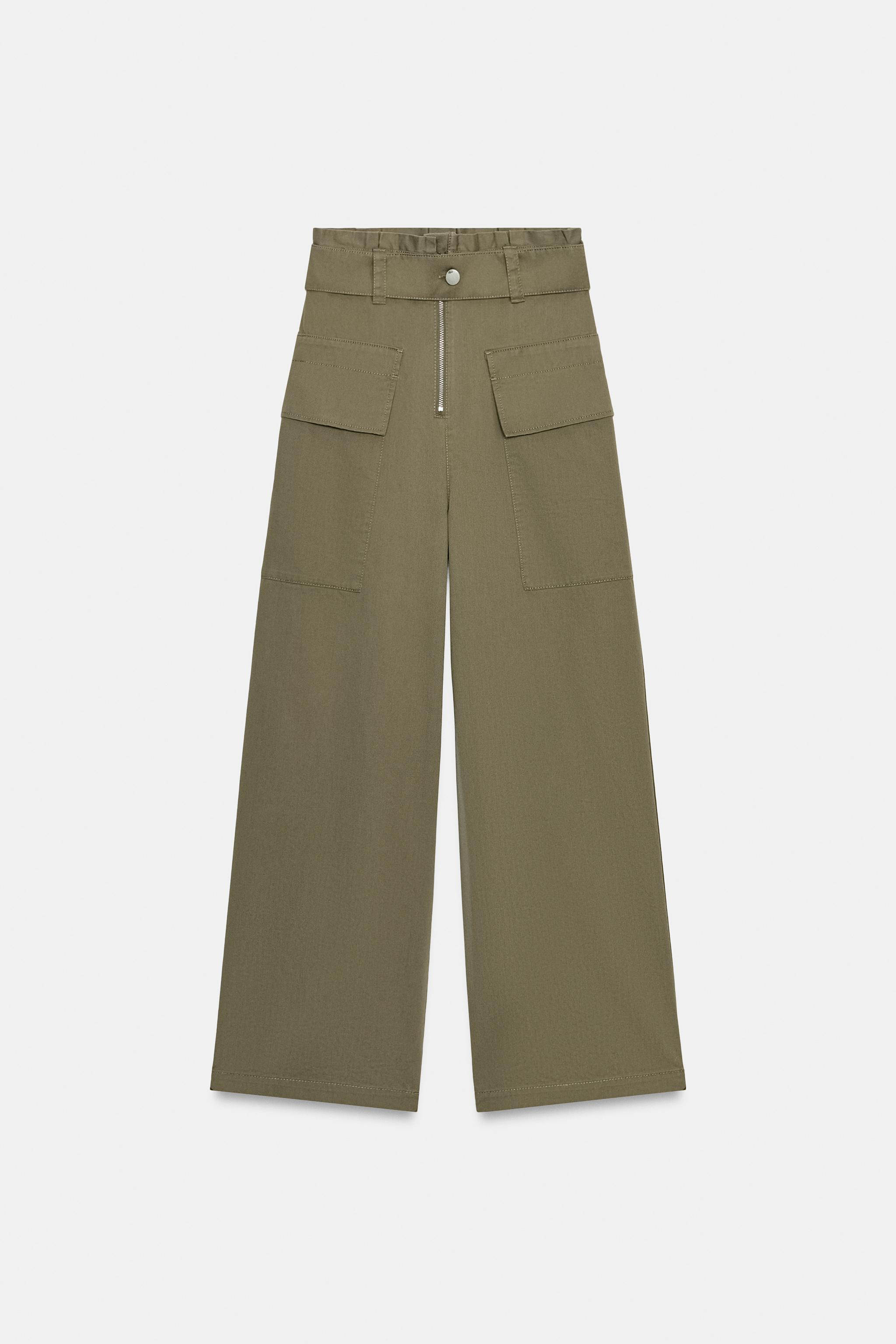 PANTALON CARGO PAPERBAG AVEC CEINTURE
