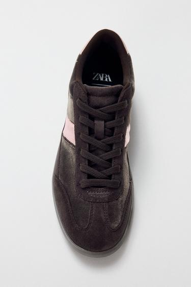 CONTRAST TRAINERS - Brown by Zara