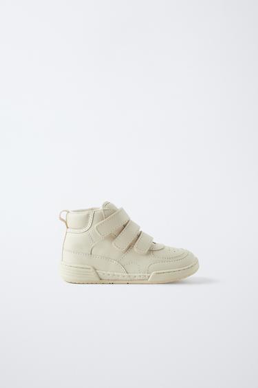 HIGH-TOP SNEAKERS WITH STRAPS - White by Zara - Image 0
