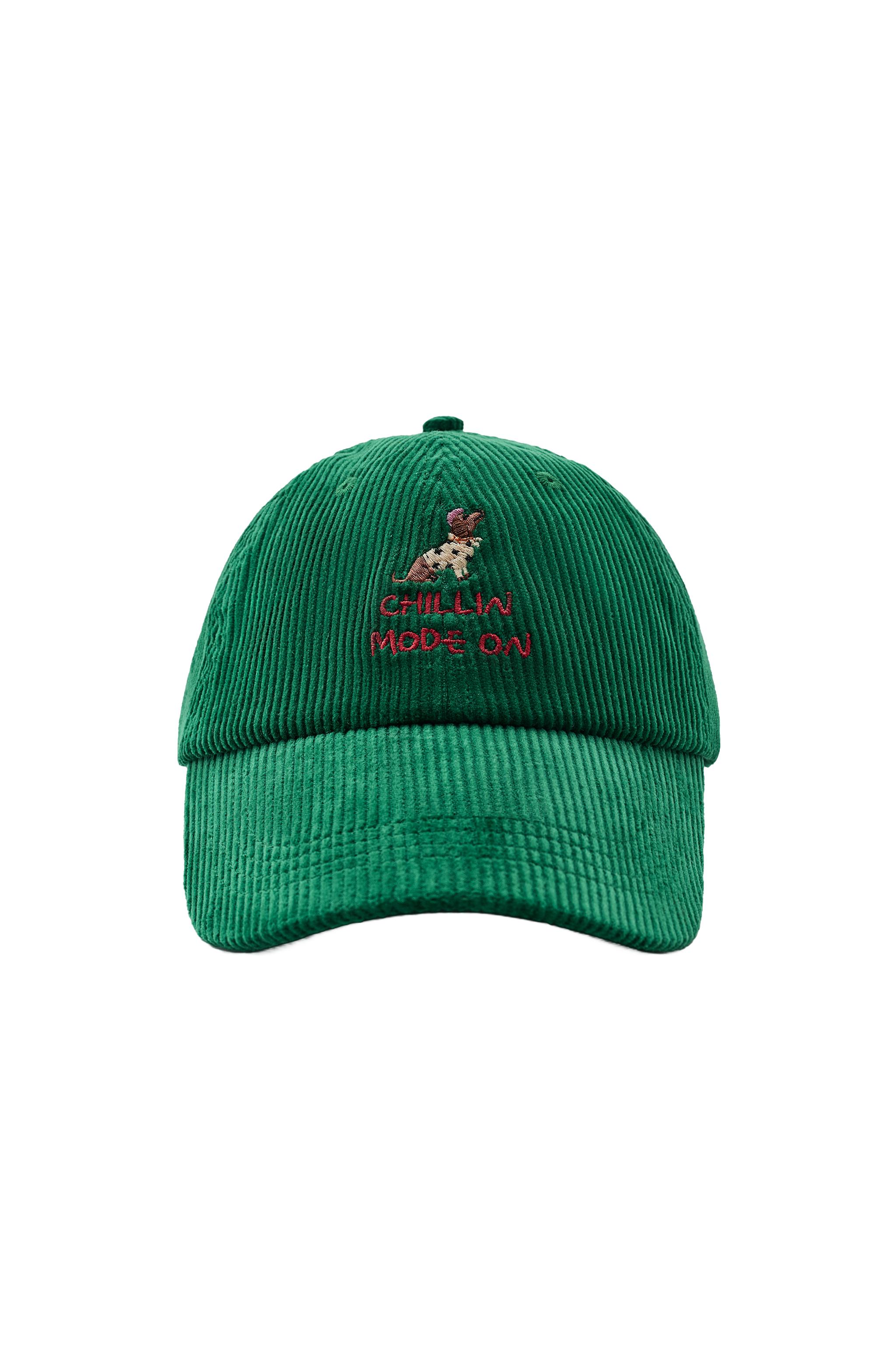 GORRA PANA TEXTO PERRO BORDADOS