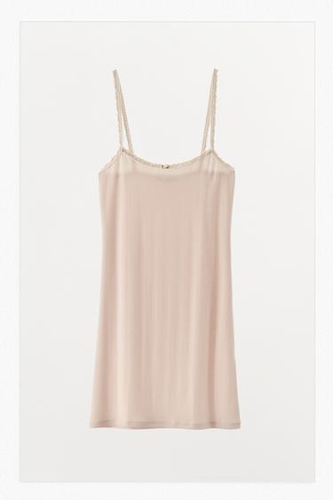 VESTIT POINTELLE DE PUNTES - Rosa pal de Zara