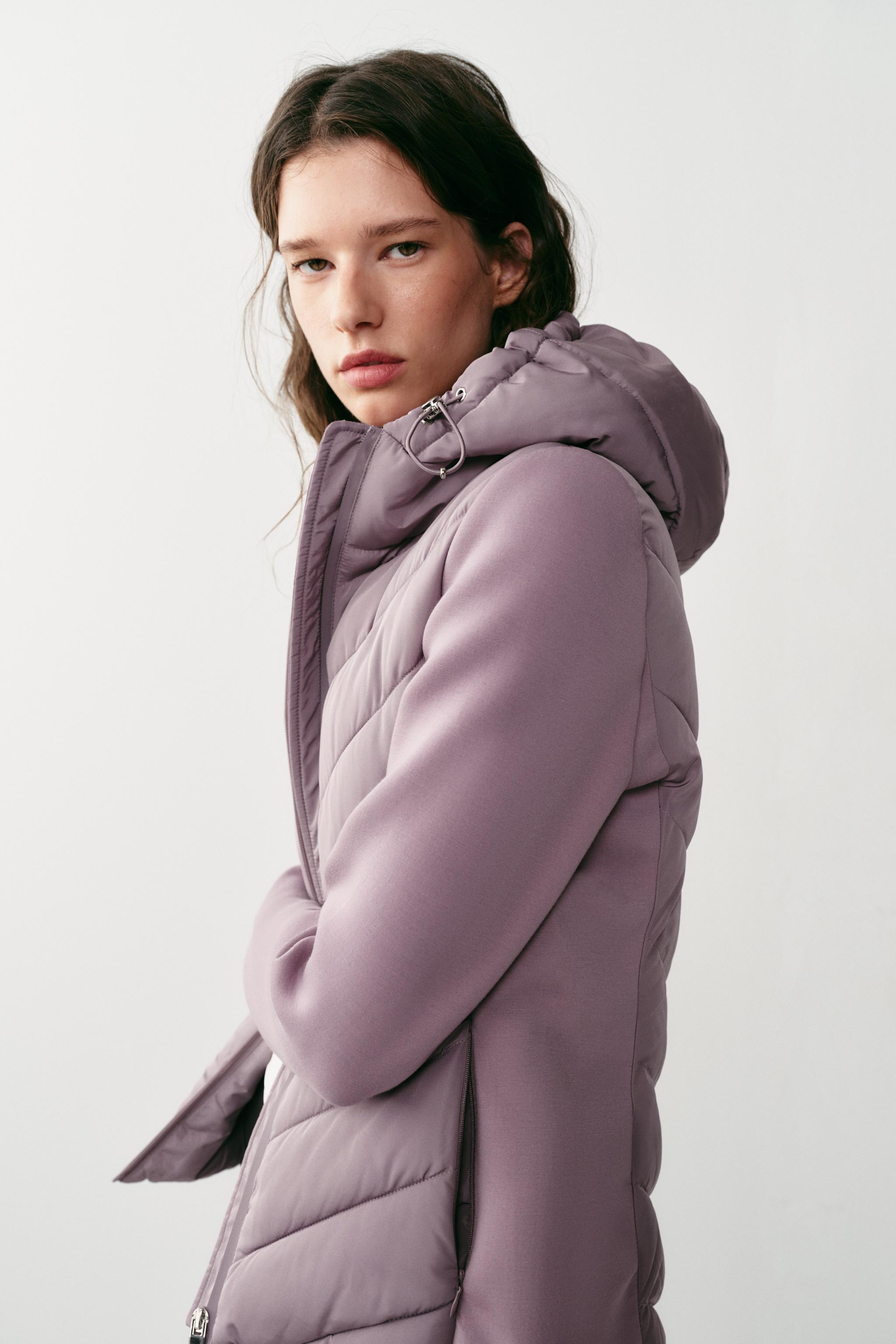 BLOUSON MATELASSÉ À CAPUCHE