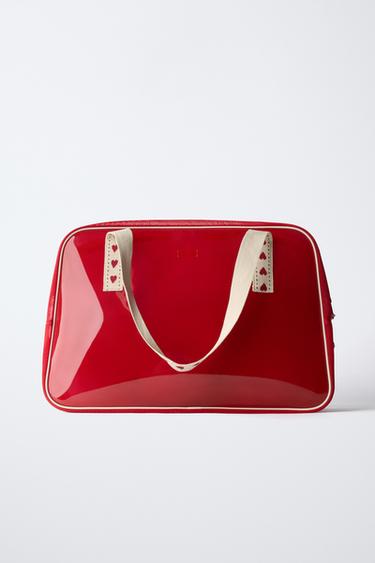 VALENTINE'S DAY VINYL TOTE BAG - Red by Zara - Image 4