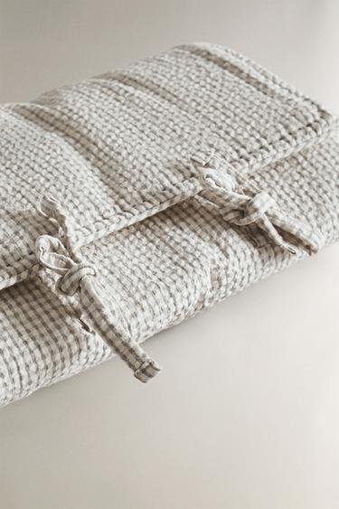 MATELAS À LANGER BÉBÉ CARREAUX VICHY - Gris de Zara - Image 1