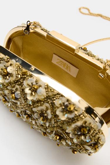 POCHETTE PERLES FANTAISIE - Jaune de Zara - Image 3