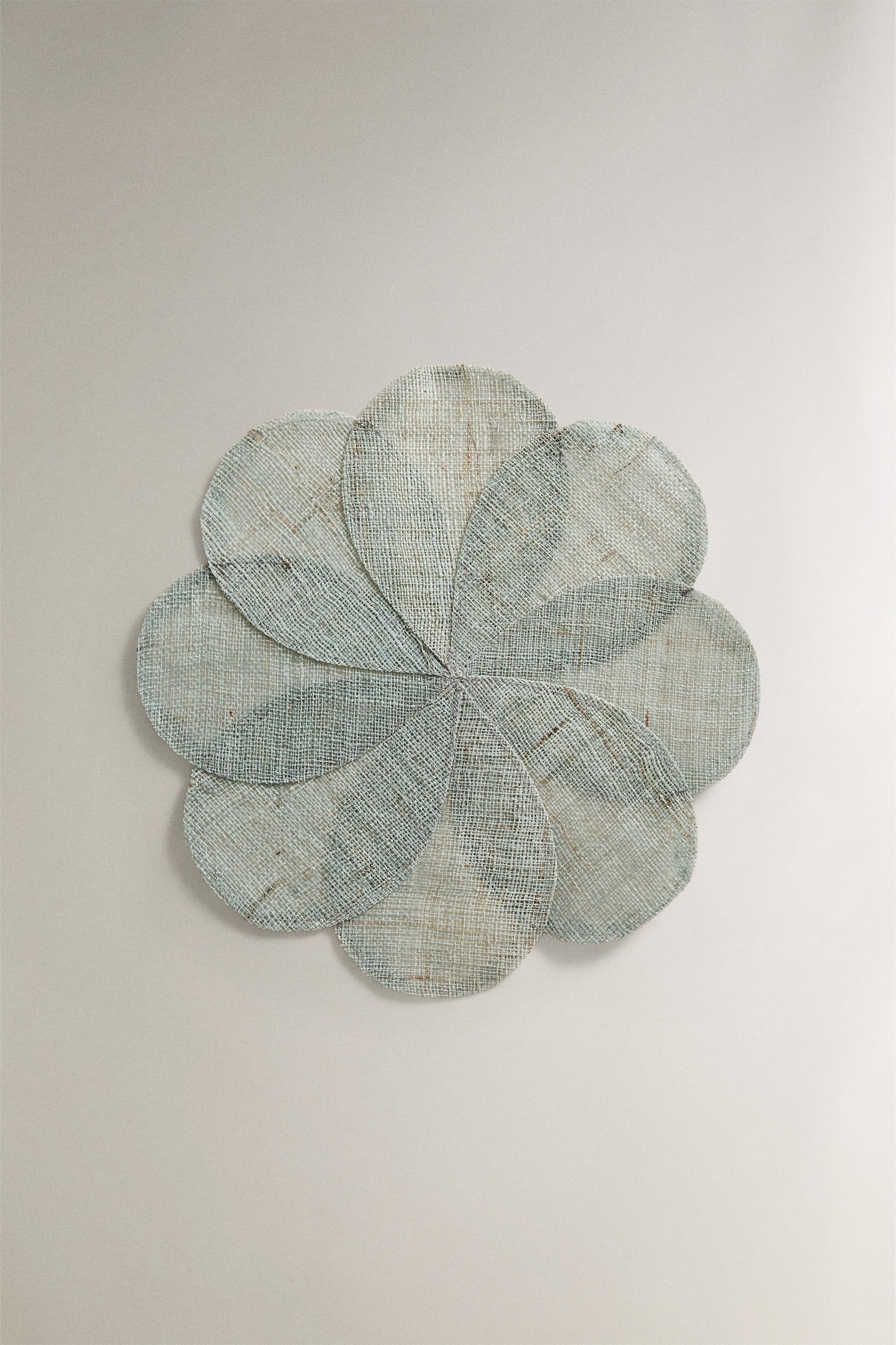 RAMIE FLOWER PLACEMAT - Blue / Green | ZARA United States