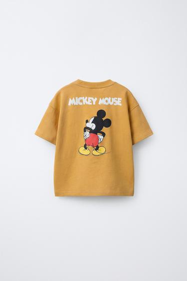 ÁO PHÔNG IN HỌA TIẾT CHUỘT MICKEY © DISNEY - Màu vàng mù tạt từ Zara
