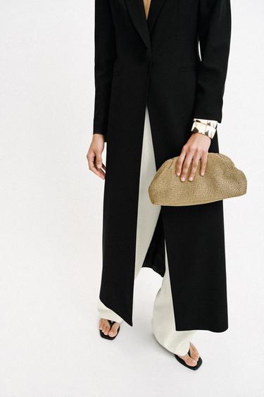 METALLIC BRAIDED CLUTCH - Gold by Zara